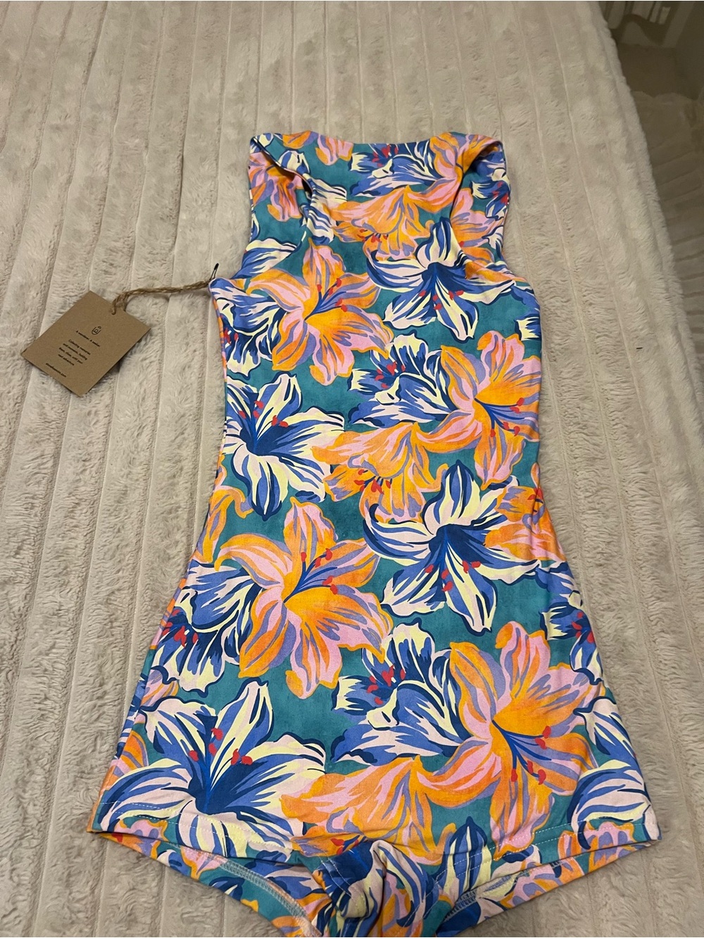 Stone Fox Swimsuit  Rafa one-piece Tropical Lily print.